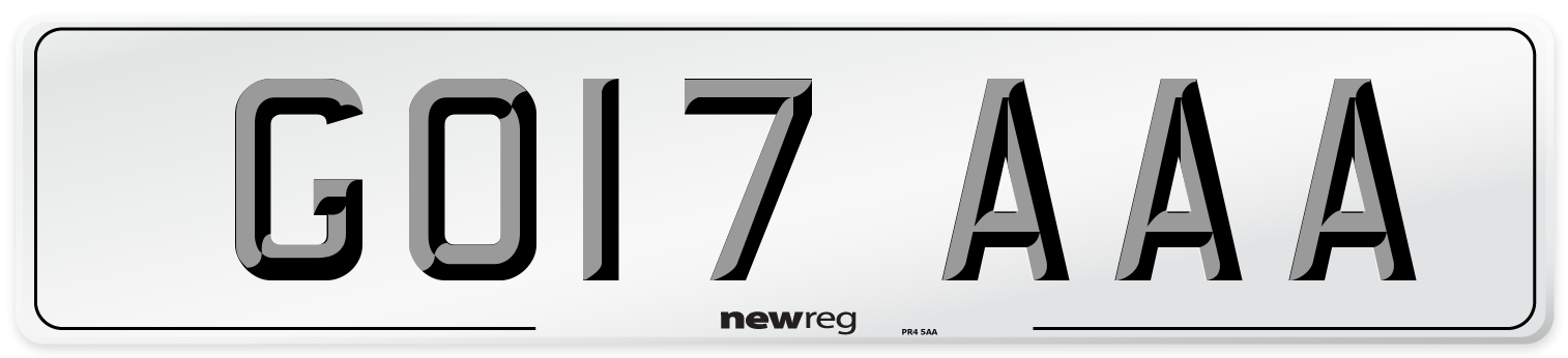 GO17 AAA Number Plate from New Reg